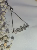 دستبند استیل مدل پروانه کد 01